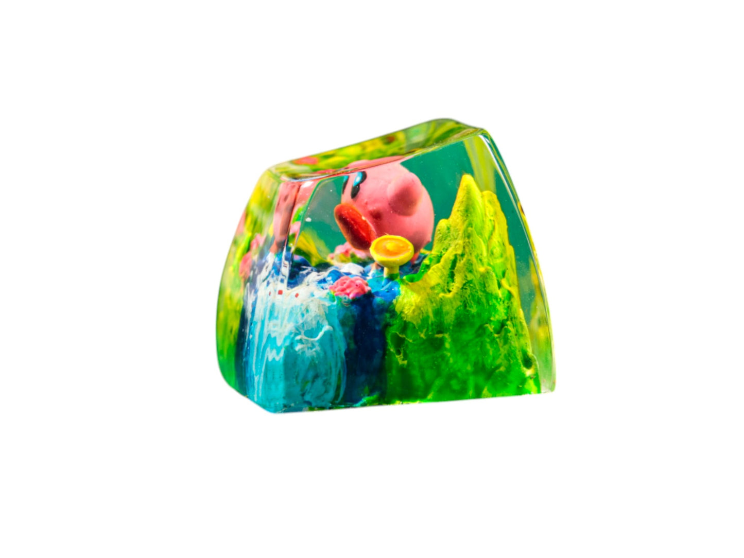 Keycap Kirby Grass Waterfall | Artisan Mechanical Keycap