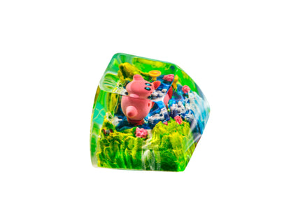 Keycap Kirby Grass Waterfall | Artisan Mechanical Keycap