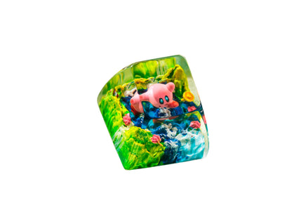 Keycap Kirby Grass Waterfall | Artisan Mechanical Keycap