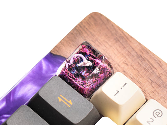 Keycap Mewtwo Purple Base | Artisan Mechanical Keycap