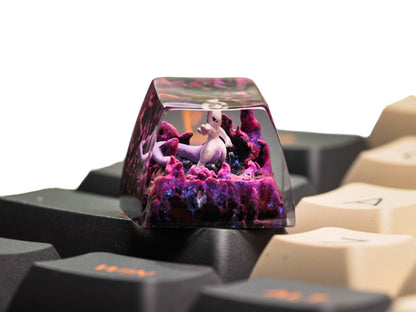 Keycap Mewtwo Purple Base | Artisan Mechanical Keycap