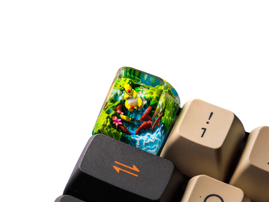 Keycap Ampharos Grass Waterfall | Artisan Mechanical Keycap