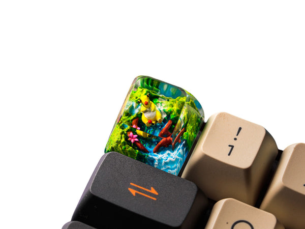 Keycap Ampharos Grass Waterfall | Artisan Mechanical Keycap