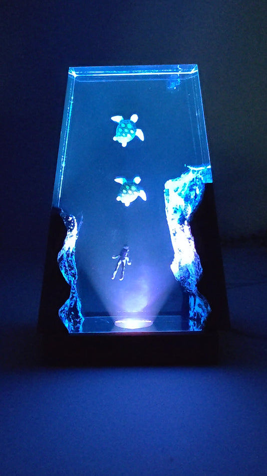 Sunset Glow Mountain Epoxy Lamp – LY277