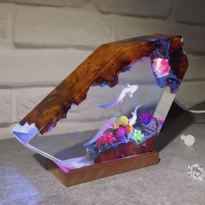 Glowing Ornamental Fish Aquarium Epoxy Lamp – LY164