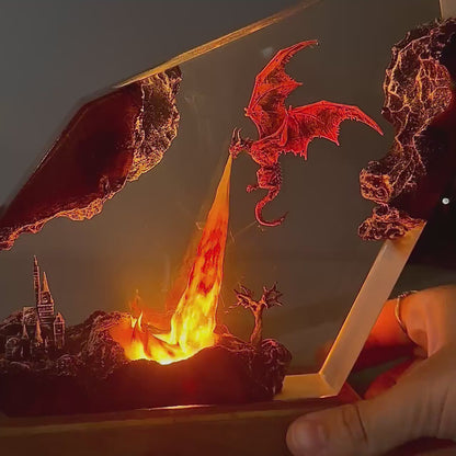 Golden Fire Dawn Epoxy Lamp – LY253