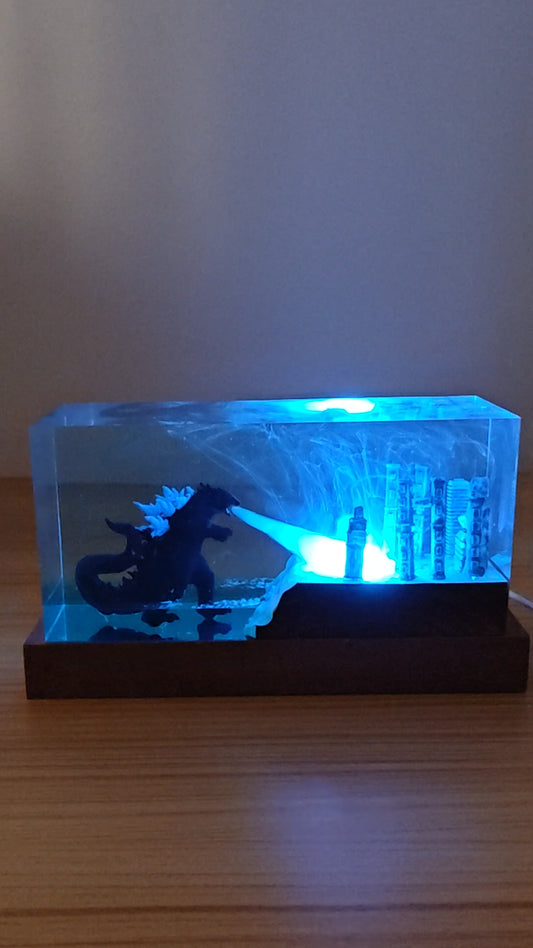 Deep Blue Sea Dragon Aquarium Epoxy Lamp - LY151