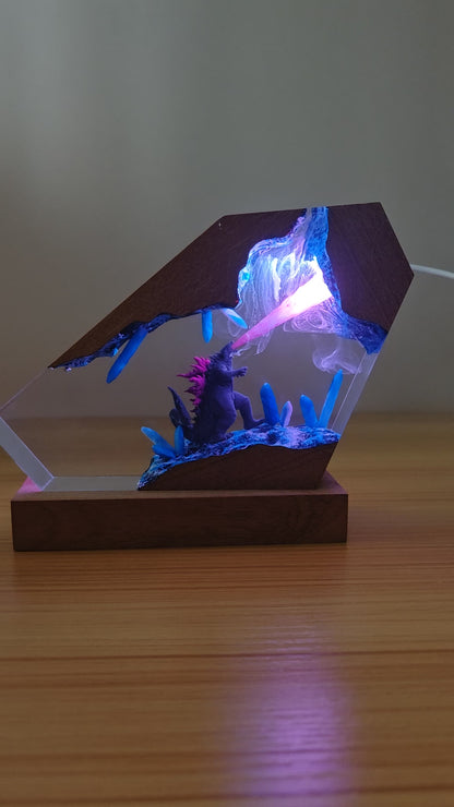 Legendary Purple Dragon Epoxy Lamp - LY152