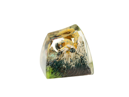 Keycap One Tail Blue Gray Base | Artisan Keycap