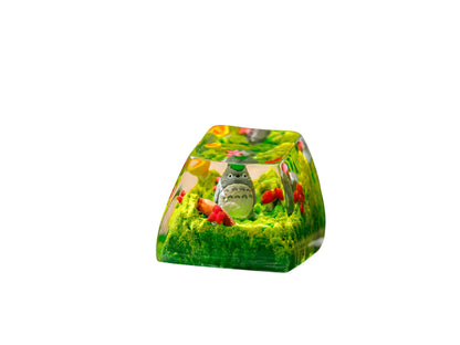 Keycap Totoro Grass Mushroom Flower