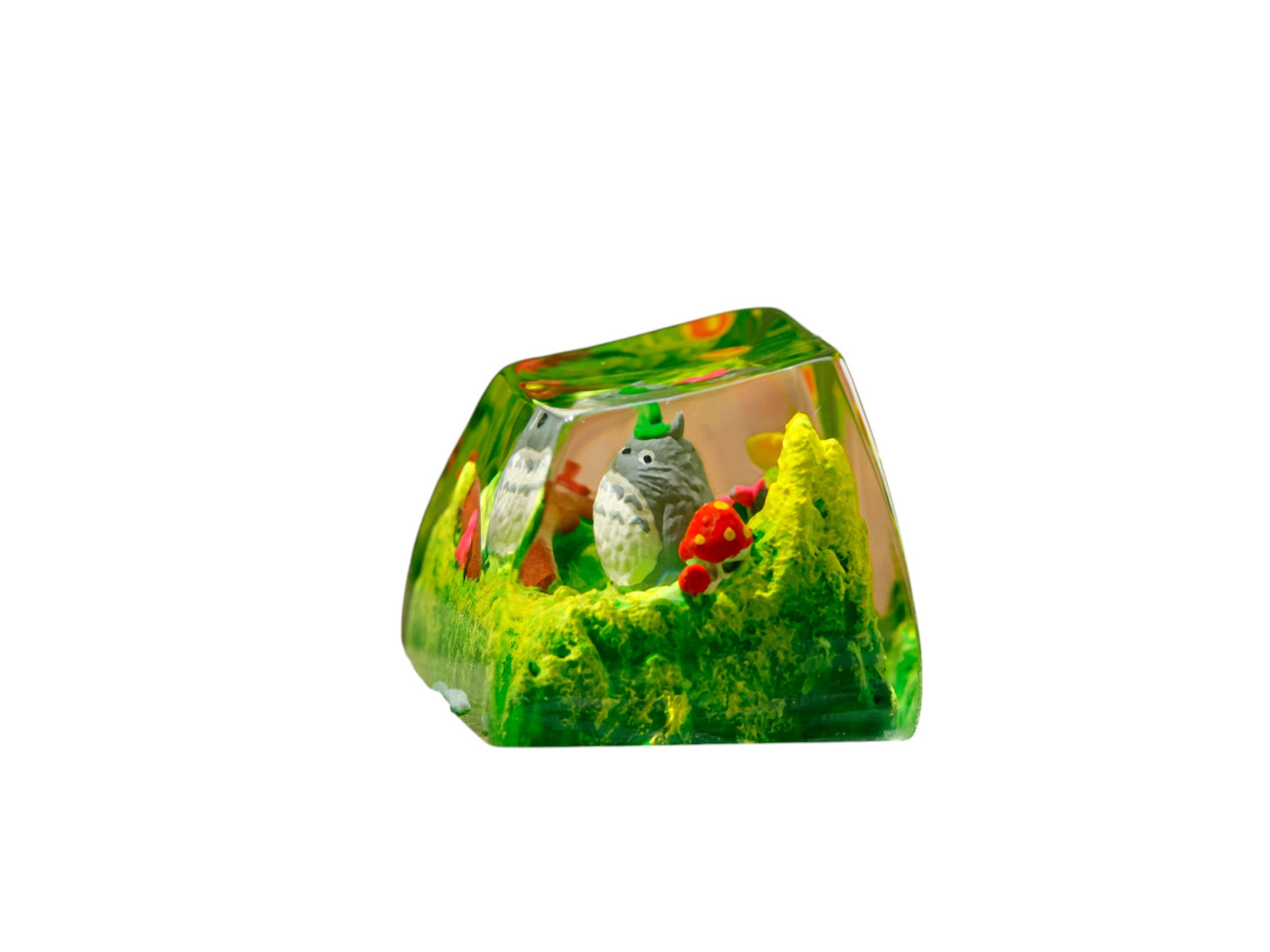 Keycap Totoro Grass Mushroom Flower