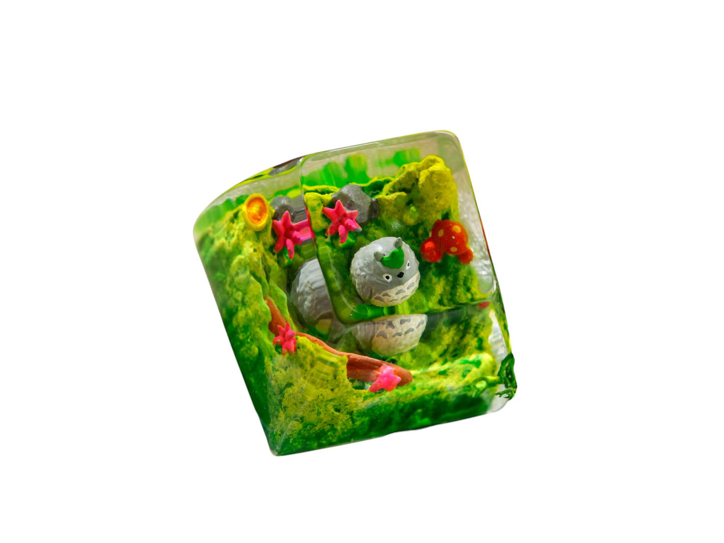 Keycap Totoro Grass Mushroom Flower